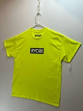 Ryobi Logo Neon T-Shirt (Brand New With Tag) 18V Battery Power Tools Tee
